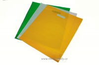 PE taška barevná 38x45cm, s podlepeným průsekem